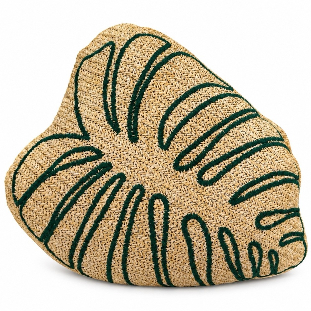 allen + roth Palm Leaf Novelty Throw Pillow Monstera Philodendron Tropical